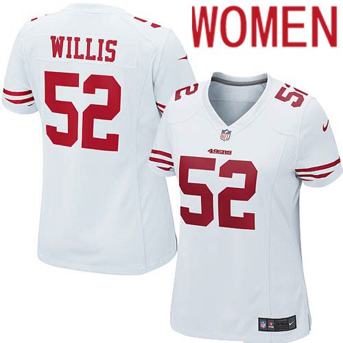 Women San Francisco 49ers #52 Patrick Willis Nike White Team Color Game NFL Jersey